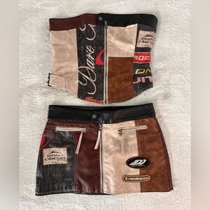 Jaded London Faux Leather Mini Skirt